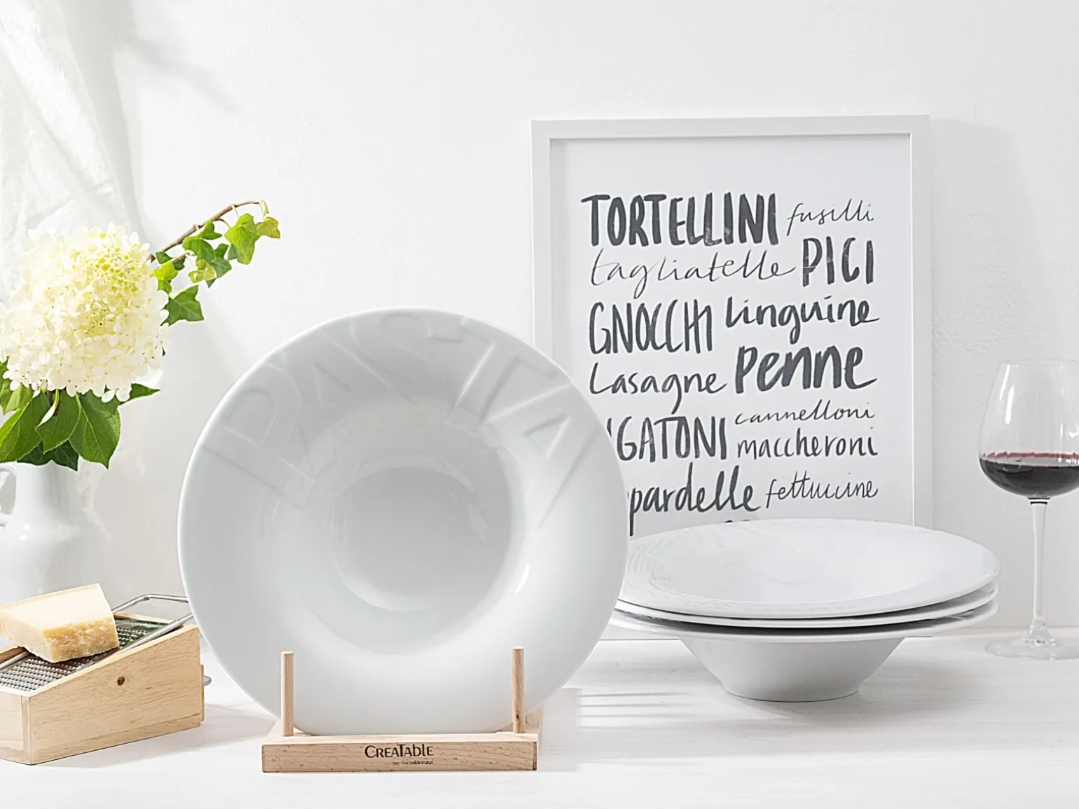 Gourmet - Pastateller 4-tlg - Weiss