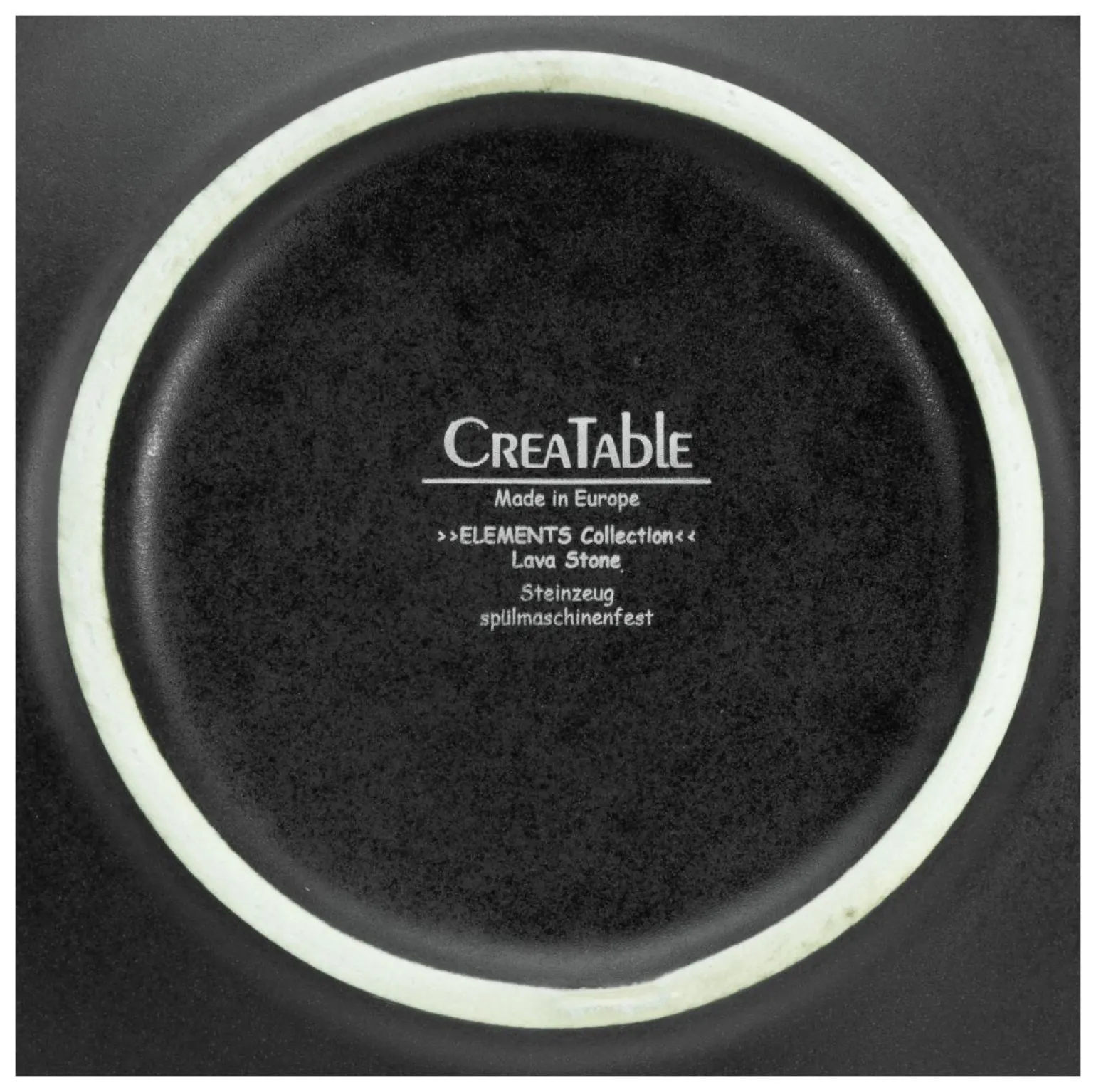 Lava Stone - Pastateller 4-tlg - Schwarz