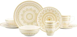 Mandala - Kombiservice 8-tlg - Gold-Schwarz