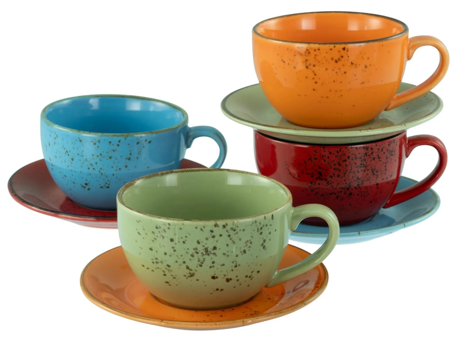 Nature Collection - Cappuccinotassen 8-tlg - bunt