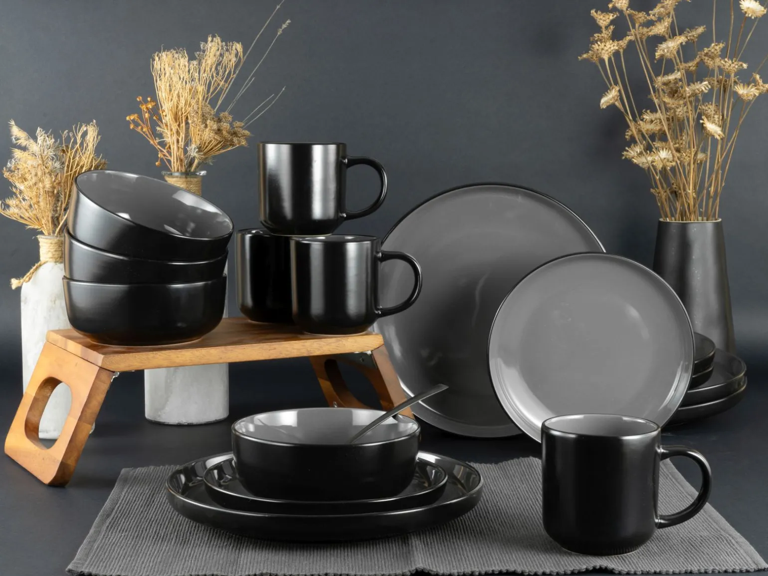 Nordic - Kombiservice 16-tlg - Cool Black Grey