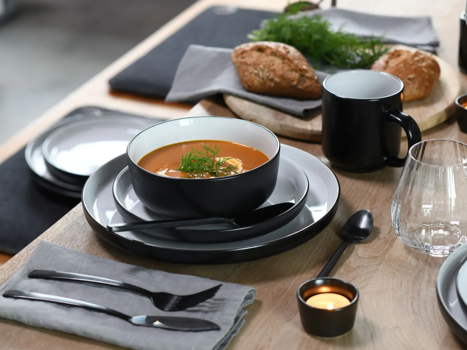 Nordic - Kombiservice 16-tlg - Cool Black Grey