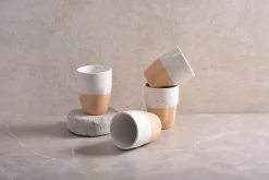 Squeezy - Kaffeebecher 4-tlg - Natural