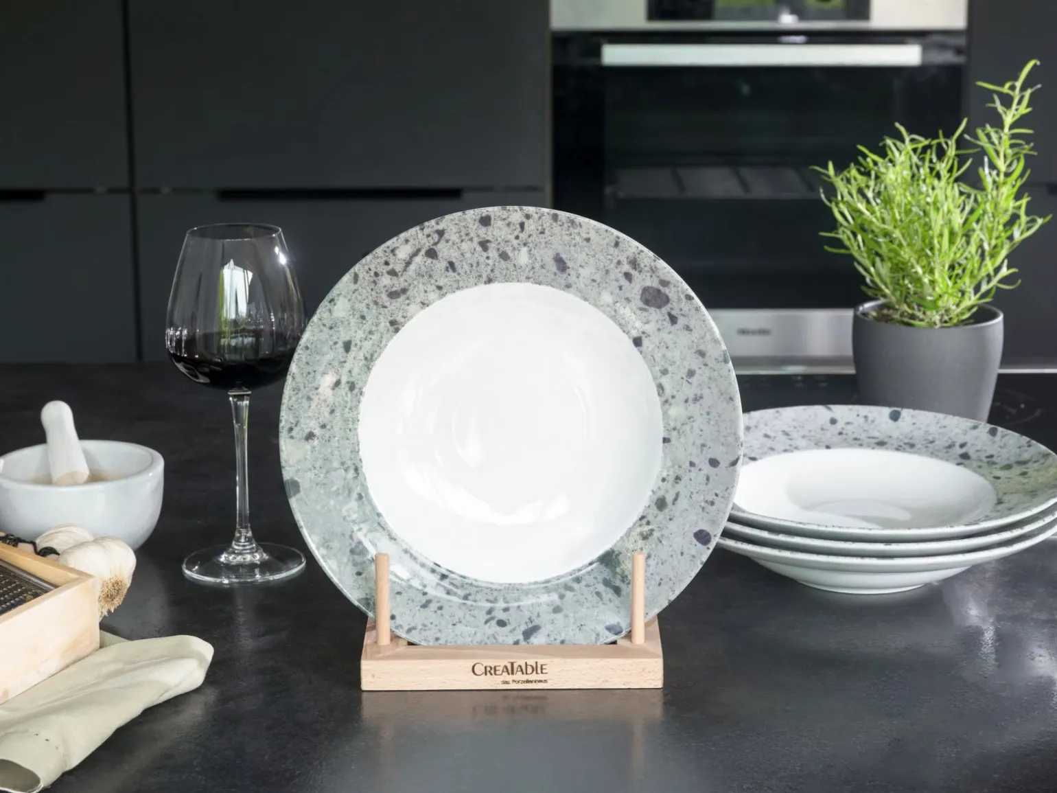 Stone Collection - Pastateller 4-tlg - Bunt