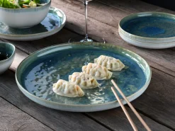 Yuki - Tellerset 8-tlg - Grün-blau
