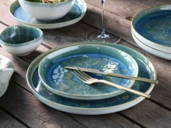 Yuki - Tellerset 12-tlg - Grün-blau